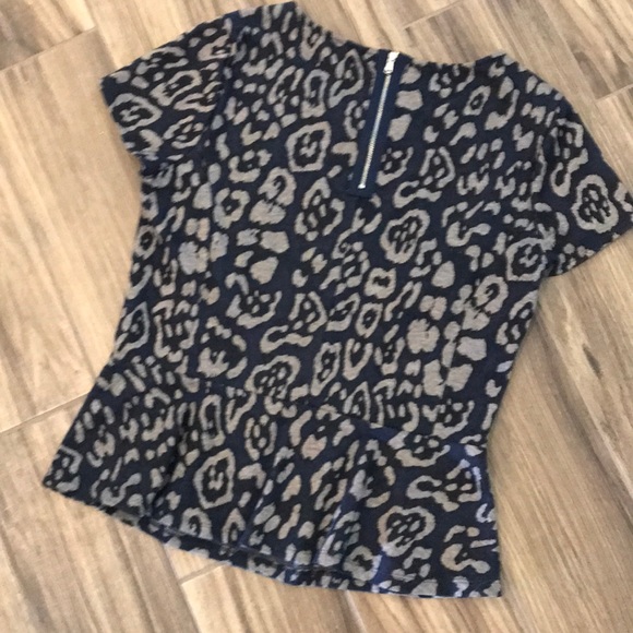 Ann Taylor leopard print peplum blouse; EUC - Picture 3 of 3